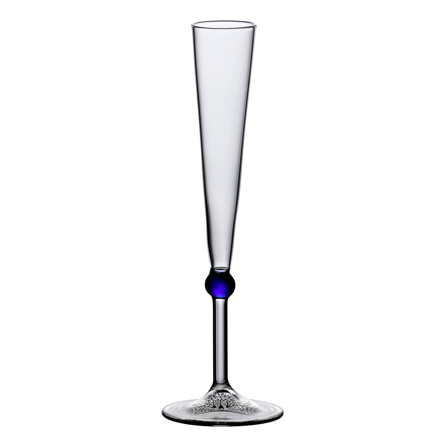 Digestifglas klein mit blauer Kugel