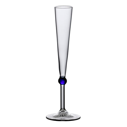 Digestifglas klein mit blauer Kugel