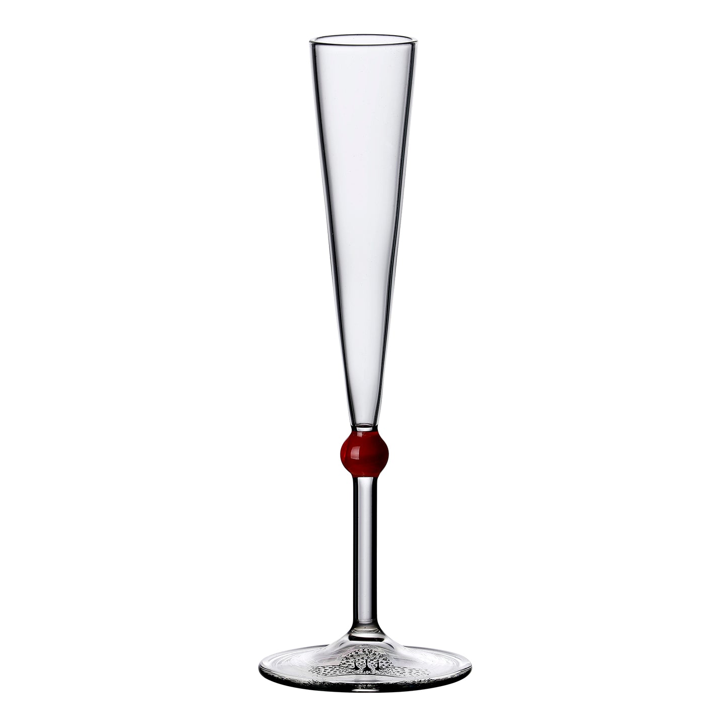 Digestifglas klein mit roter Kugel