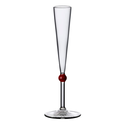 Digestifglas klein mit roter Kugel